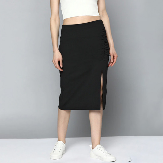 https://www.letshopz.com/products/women-black-pure-cotton-solid-ruched-straight-skirt