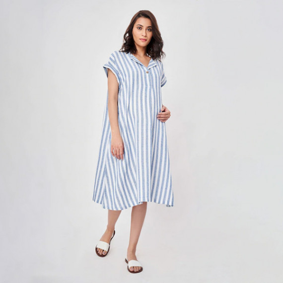 https://www.letshopz.com/products/blue-striped-maternity-shirt-midi-dress
