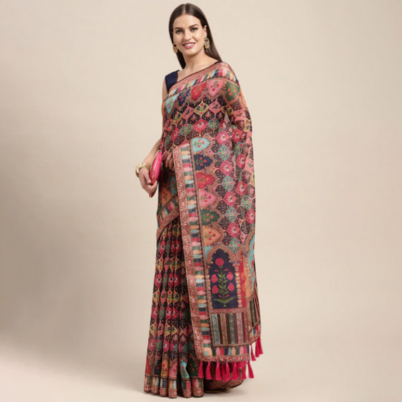 https://www.letshopz.com/products/peach-coloured-multicoloured-kalamkari-sequinned-linen-blend-block-print-saree