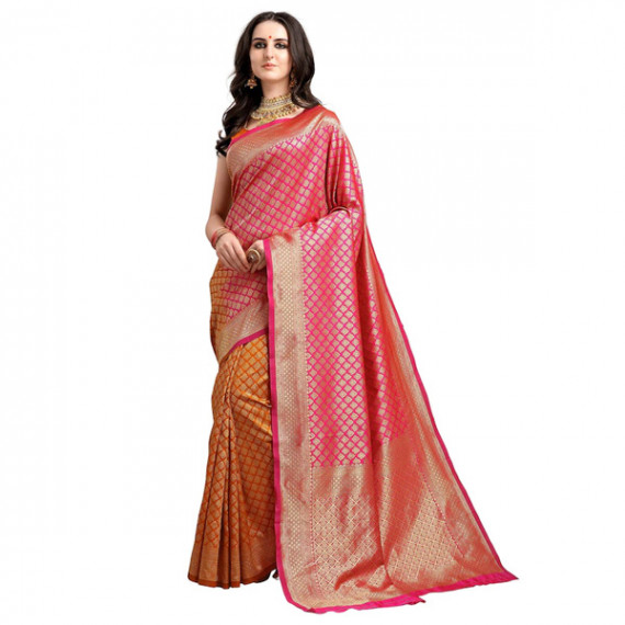 https://www.letshopz.com/products/pink-mustard-yellow-ethnic-motifs-woven-design-half-half-kanjeevaram-saree